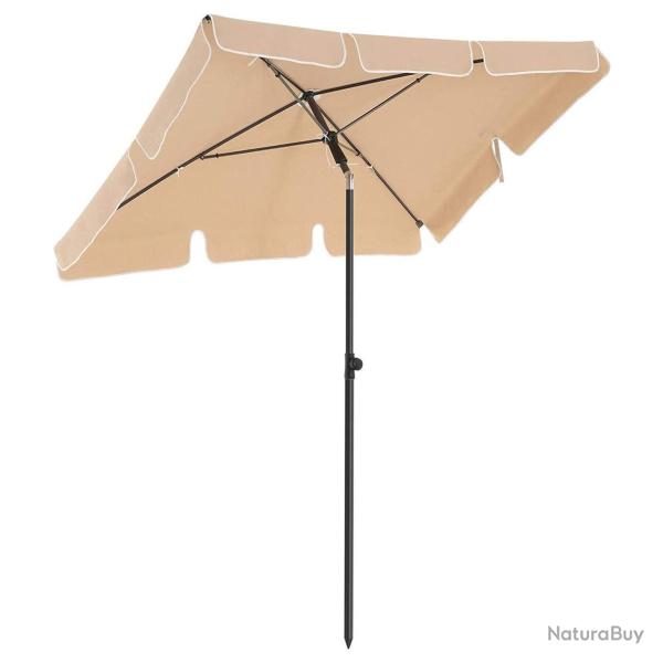 Parasol de balcon rectangulaire 1,8 x 1,25 m protection UPF 50+ ombrelle toile avec rev�tement en P