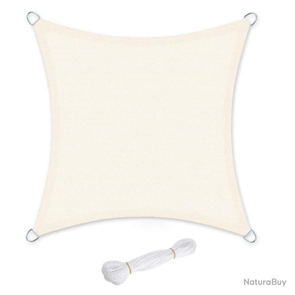 Voile d'ombrage 5 x 5 m en HDPE protection solaire protection anti UV perm�able � l'air pour le jar