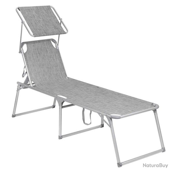 Chaise longue bain de soleil transat de relaxation grand mod�le 200 cm charge 150 kg avec dossier e