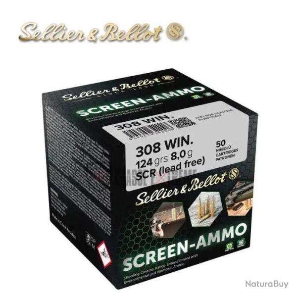 50 Munitions S&B Screen-ammo cal 308 Win 124gr FMJ