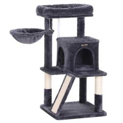 Arbre &agrave; chat tour avec plate-forme haute 96 cm gris anthracite 12_0001160