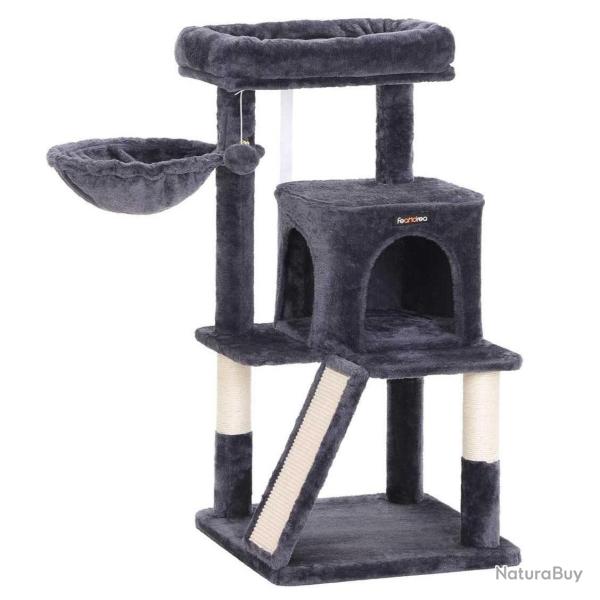 Arbre � chat tour avec plate-forme haute 96 cm gris anthracite 12_0001160