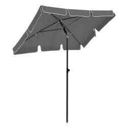 Parasol de balcon rectangulaire 1,8 x 1,25 m protection UPF 50+ ombrelle toile avec rev&ecirc;tement en p
