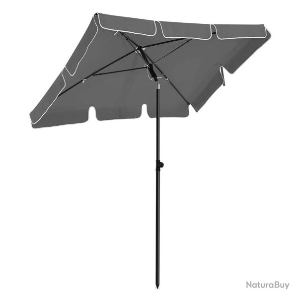 Parasol de balcon rectangulaire 1,8 x 1,25 m protection UPF 50+ ombrelle toile avec rev�tement en p