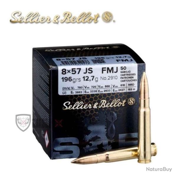50 Munitions S&B cal 8X57JS 196gr FMJ
