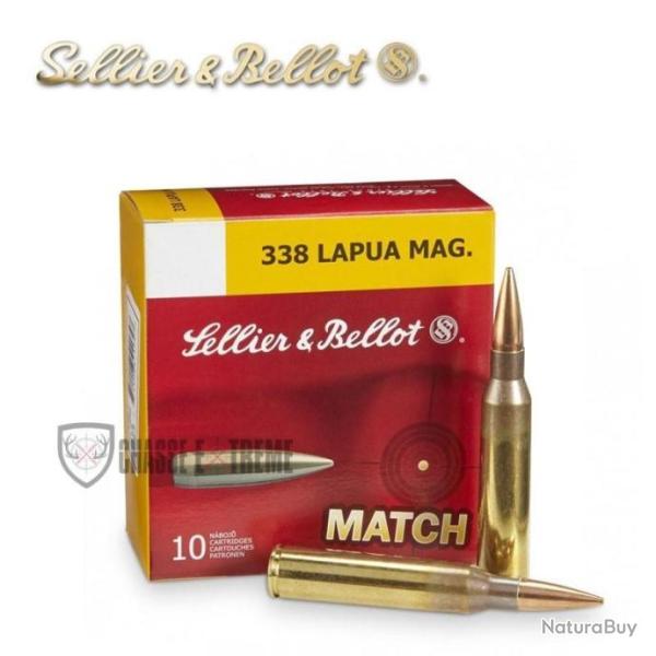 10 Munitions S&B cal 338 Lapua Mag 250gr HPBT