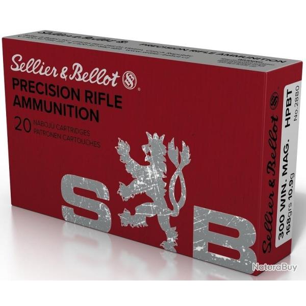 20 Munitions S&B cal 300 Win Mag 168gr HPBT
