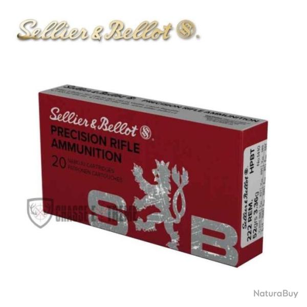 20 Munitions S&B cal 222 Rem 52gr HPBT