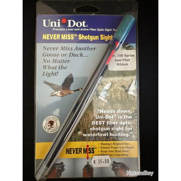 GUIDON FIBRE OPTIQUE LASER  ROUGE - FILETAGE 4MM - UNIDOT