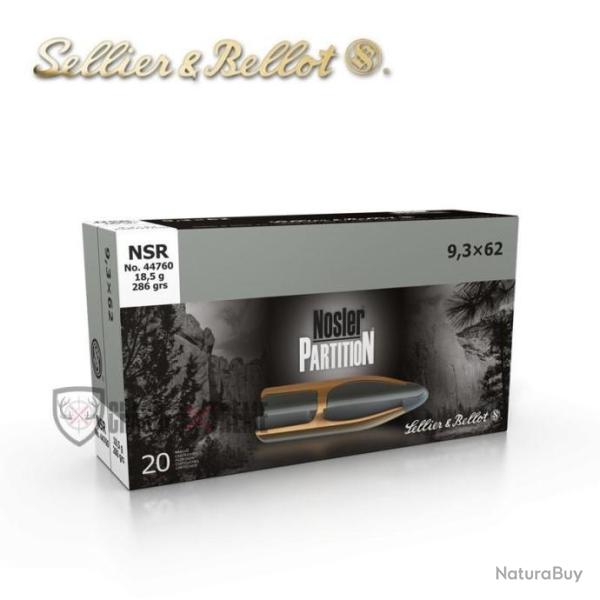20 Munitions S&B cal 9.3�62 286gr NSR