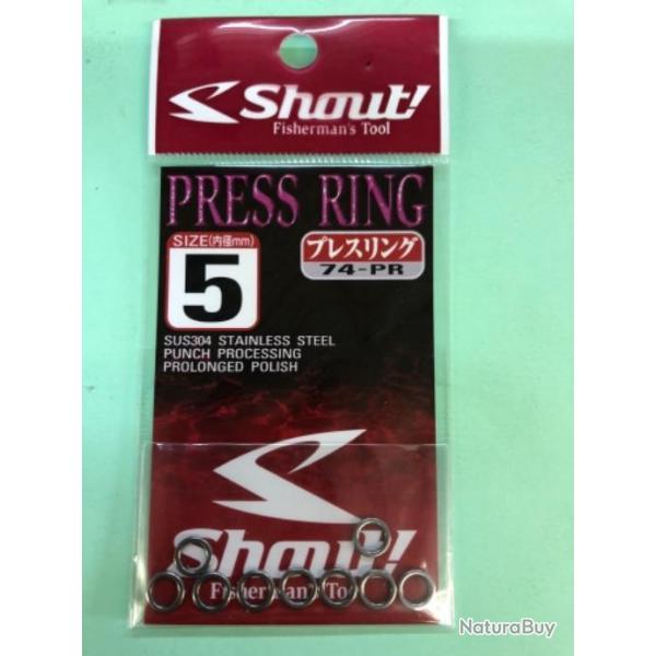 9 anneau soud� 155 lbs shout p�che silure  JIG exotique press ring taille 5