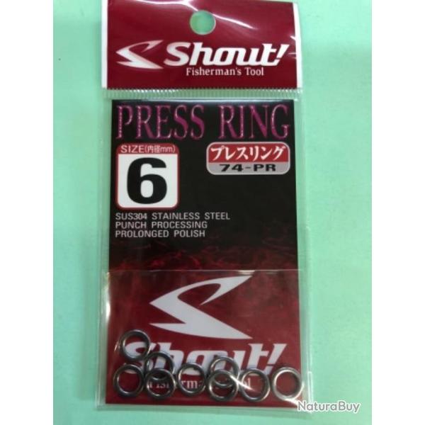 9 anneau soud� 320 lbs shout p�che silure JIG exotique press ring taille 6