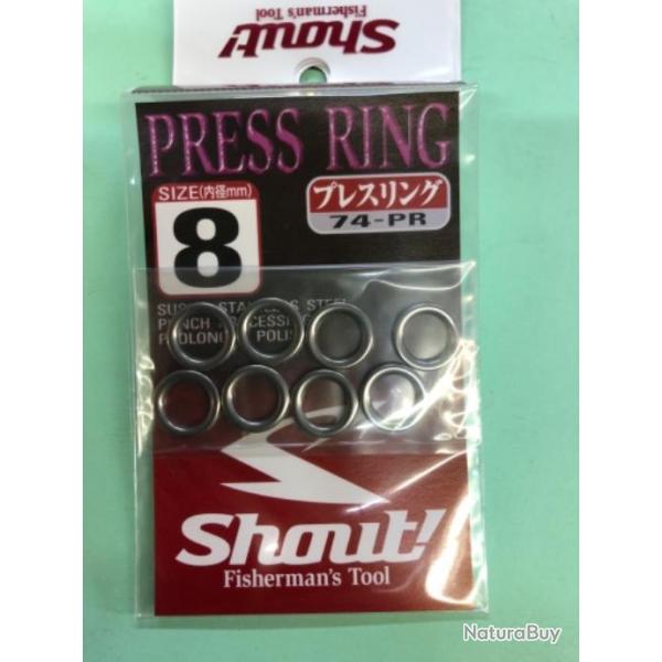 8 anneau soud� 770 lbs shout p�che silure JIG exotique press ring taille 8
