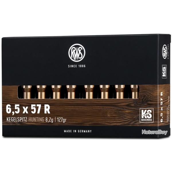 CARTOUCHES RWS KS 6.5X57R 127 GRAINS 8.2G