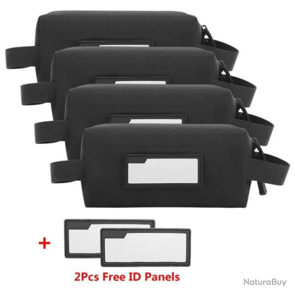 4 Sacs de munition en tissu Oxford 1000D haute qualit� - Noir - 2 scratch offert