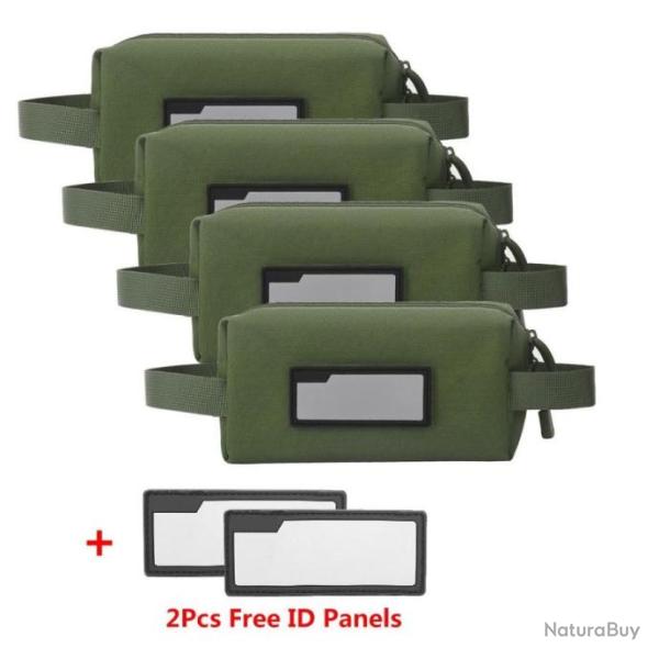 4 Sacs de munition en tissu Oxford 1000D haute qualit� - Vert - 2 scratch offert