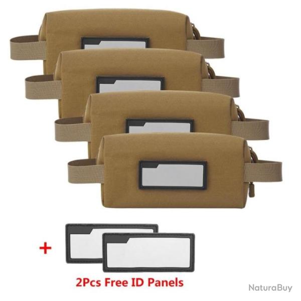 4 Sacs de munition en tissu Oxford 1000D haute qualit� - Tan - 2 scratch offert