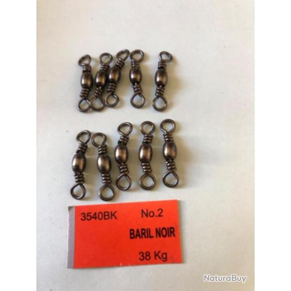 10 �merillon baril 3540 Bk n2. 38 kg noir vmc P�che carnassier