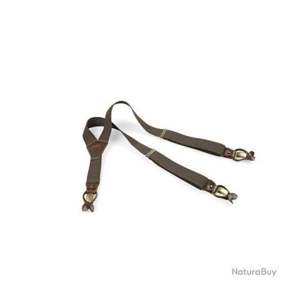 Bretelles RISERVA pour pantalon marron avec clips et boutons