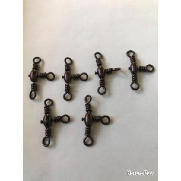 6 pater noster �merillon baril triple 3543 bk n1/0  50 kg noir vmc P�che carnassier