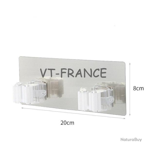 Crochet Adhesif Mural pour Balais, Modele: Double