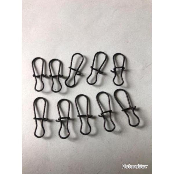 10 agrafe duo lock 3537 bk  n3 25 kg noir vmc P�che carnassier