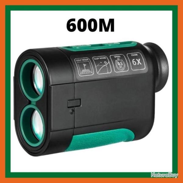T�l�m�tre laser 600m - Grossissement 6x - Etanche - Noir et vert - Livraison gratuite et rapide