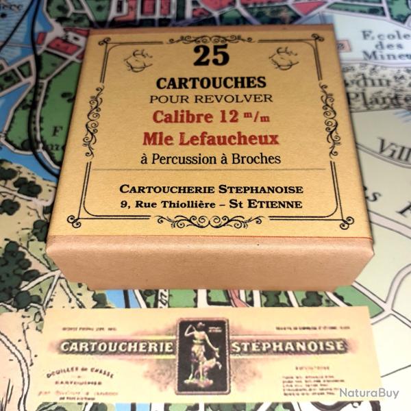 12 mm � Broches (Cartouche. St�phanoise): Reproduction boite munitions (vide) collection CS 9421474