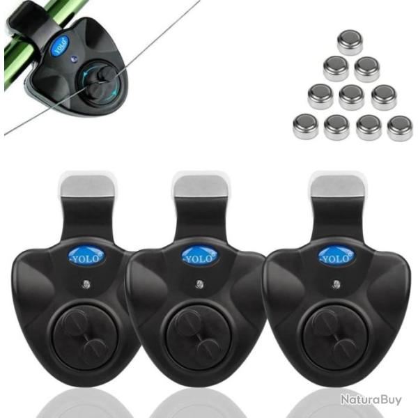 D�tecteur Electronique  Alarme de Touche de la Canne � P�che Sondeur avec Indicateur LED P�che Nuit