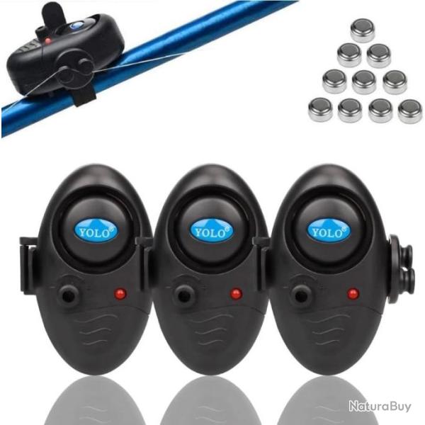 Alarme de Touche de la Canne � P�che D�tecteur Electronique Sondeur avec Indicateur LED P�che Nuit