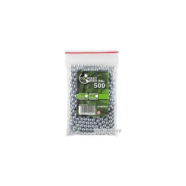 Sachet de 500 BILLES ALUMINIUM de Cal. 6 mm