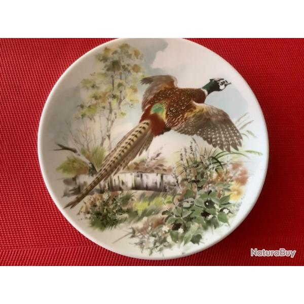 Assiette d�corative, motif faisan, pas de prix de r�serve