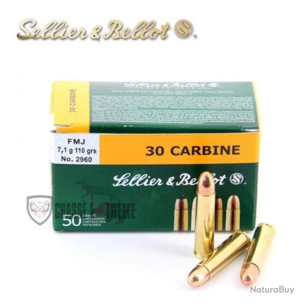 50 Munitions S&B cal 30 Carbine 110gr FMJ
