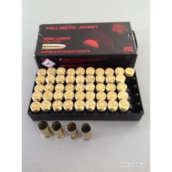 Boite de douiles neutralises 9mm Para Geco