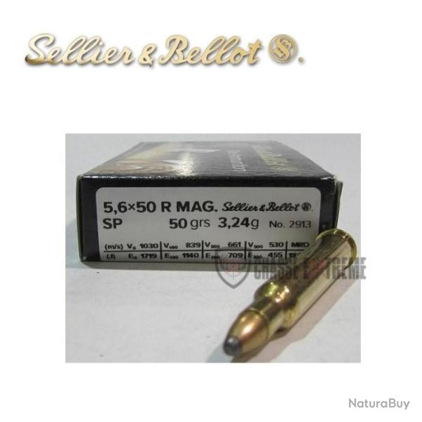 20 Cartouches S&B cal 5.6�50R Mag 50gr SP