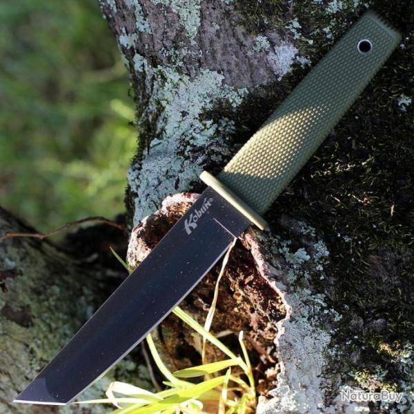 Katana Cold Steel Kobun OD Green Lame Tanto AUS-8 Manche Kray-Ex Etui Secure-Ex CS17TODBK