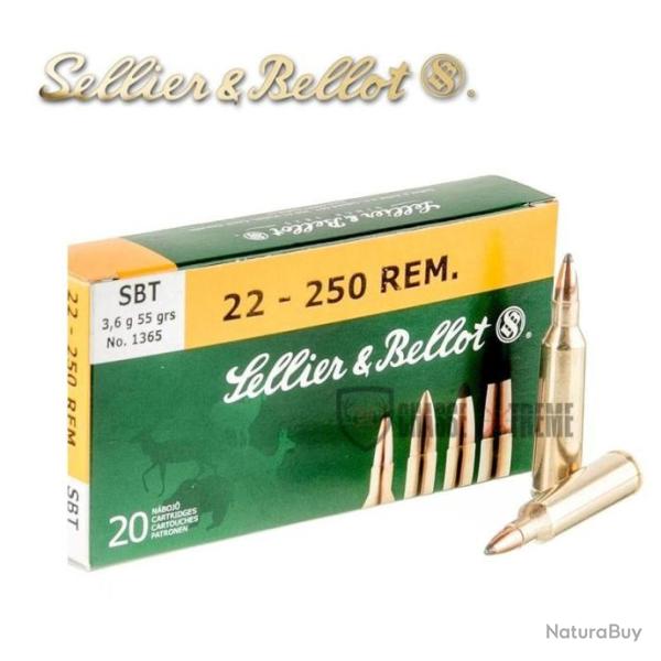 20 Munitions S&B cal.22-250 Rem 55.5gr SBT