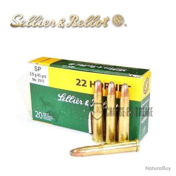 20 Cartouches S&B cal.22 Hornet 45gr SP