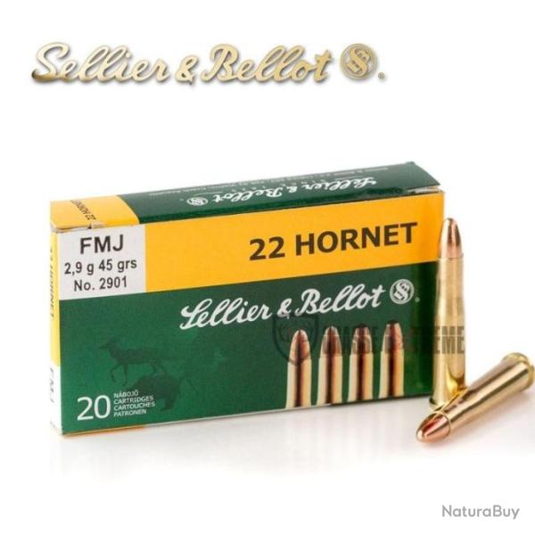 20 Munitions S&B cal.22 Hornet 45gr FMJ