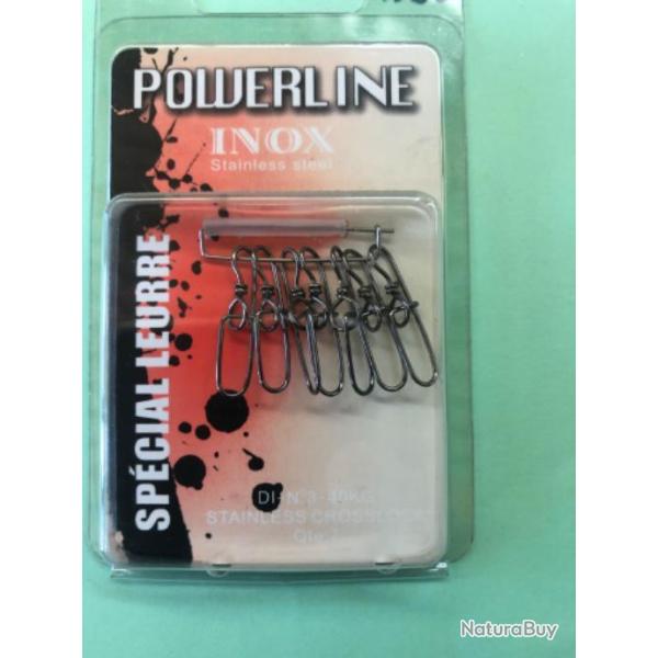 7 agrafe crosslock inox 40 kg taille 3. Leurres p�che SILURE