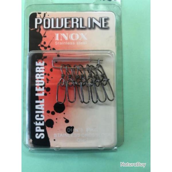 5 agrafe crosslock inox 40 kg taille 3.Leurres p�che carnassier