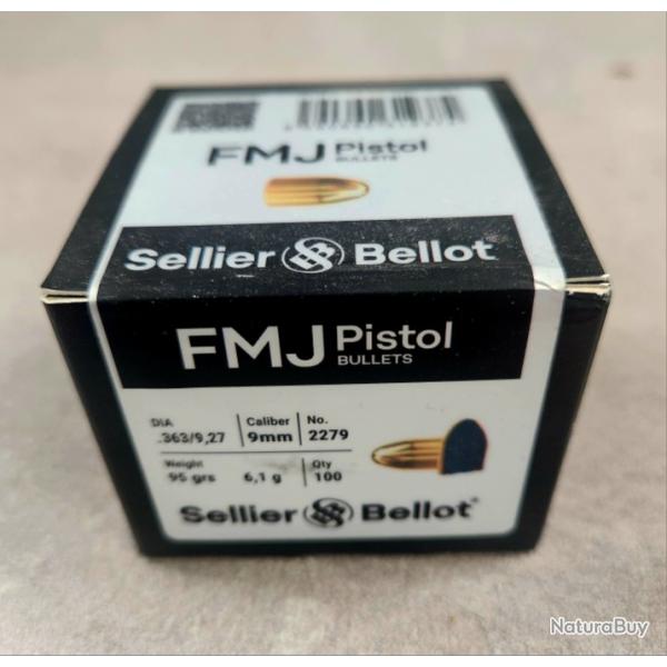 100 Ogives S&B cal 9mm Makarov 95gr FMJ
