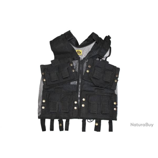 Gilet tactique ultra l�ger multipoches noir