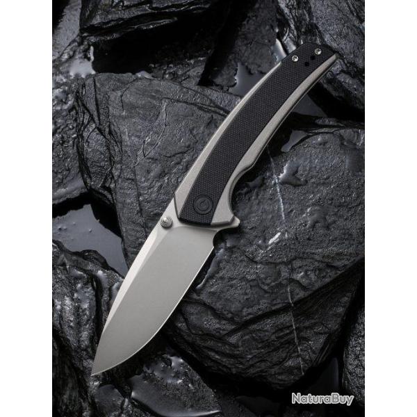 Couteau CIVIVI Teraxe Black Lame Acier Nitro-V Bead Blast Manche G10 IKBS Framelock Clip CIVC200363
