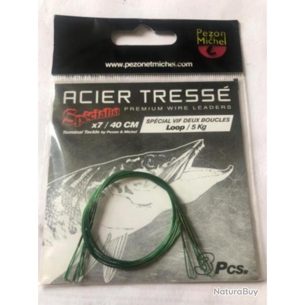 3 avan�on premium 5 kg 40 cm .2 boucles .Peche carnassier pezon et Michel