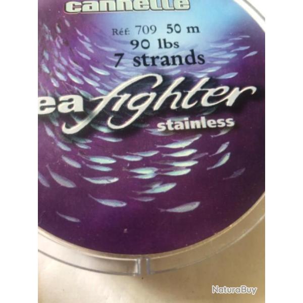 50 m avan�on acier sea fighter ref 709 90 lbs .Peche mer cannelle