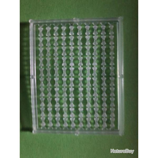 500 stop bouillette  4 MM p�che ANGLAISE .stop app�ts. Grand mod�le. Transparent. CARPLINQ