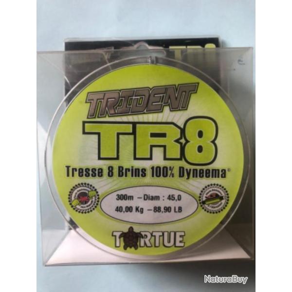 300 m tresse 40 kg verte 0.45 mm .TR8 peche MER trident tortue