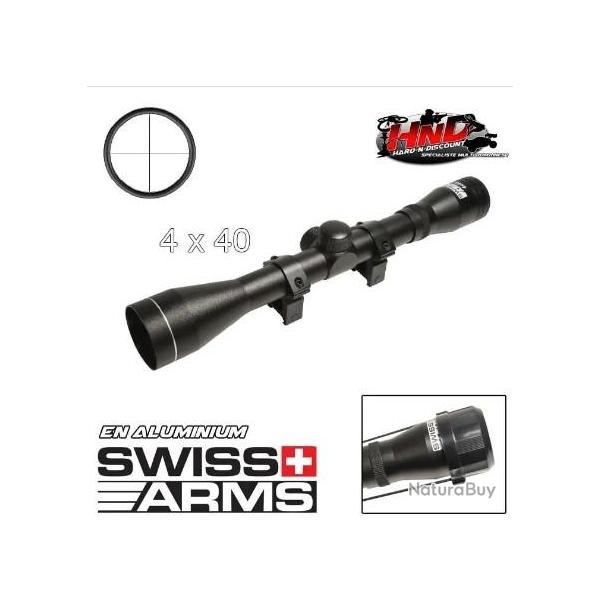 Lunette de vis�e Rifle Scope pr�cision grossissement 4 x 40 Viseur Chasse Tactique Swiss Arms