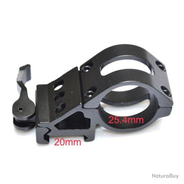 Montage dport  45 degrs base 20mm  dgagement rapide - Diamtre 25,4mm